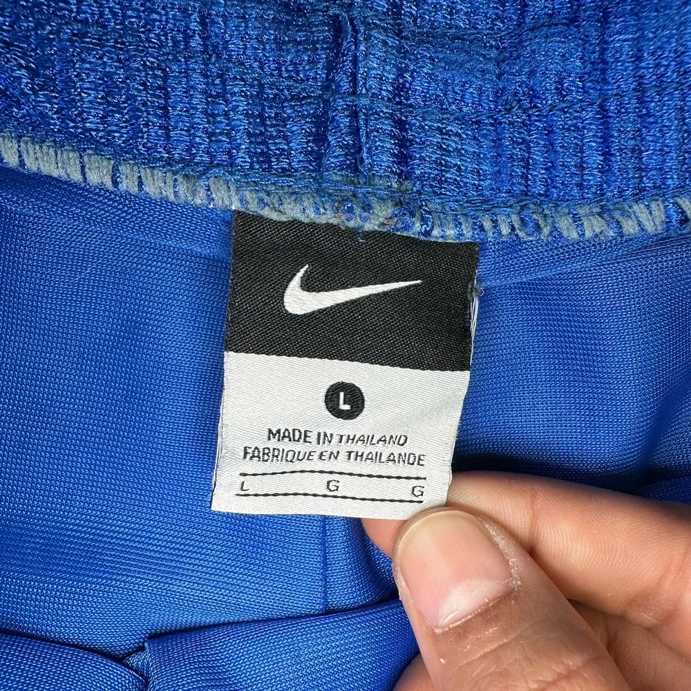 Nike Basketball Shorts Men's Large Blue Shiny Y2K Baggy Dazzle 10